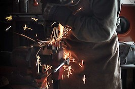 Throwin' sparks. Copyright Alex Schlacher