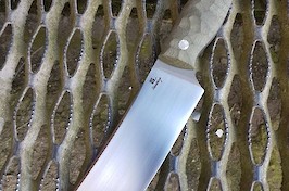 Camp Knife in CPM 3V and green canvas micarta