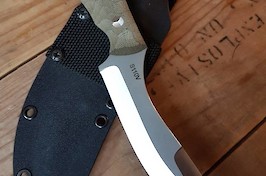 Extreme edge holding on this Evo model, with CPM S110V.